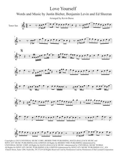 Love Yourself (arr. Kevin Busse)