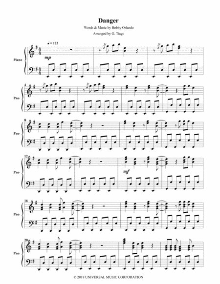 Danger (arr. G. Tiago)