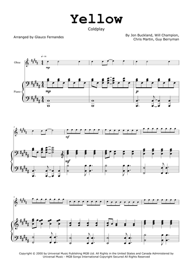 Yellow (arr. Glauco Fernandes)