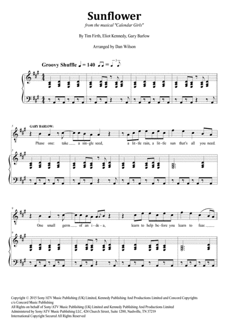Sunflower (arr. Dan Wilson)