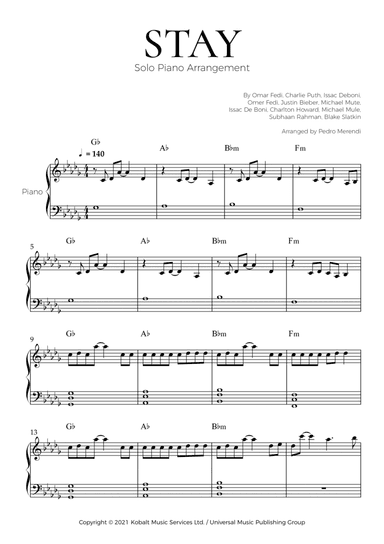 Stay (arr. Pedro Merendi)