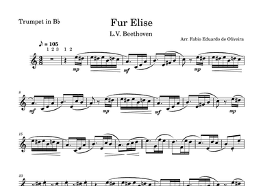 For Elise (Beethoven)  - Easy Arrangement (arr. Fabio Eduardo de Oliveira)