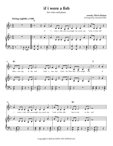 If I Were A Fish (arr. Amanda Dills)