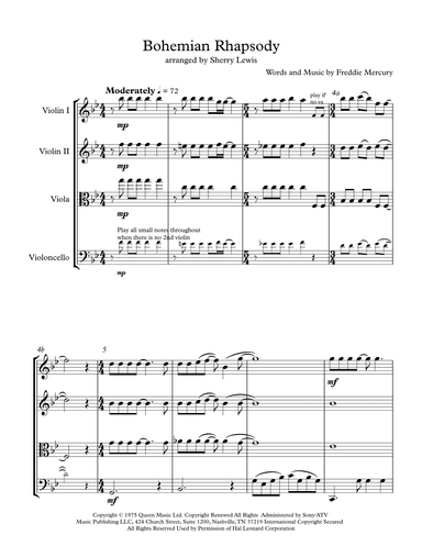 Bohemian Rhapsody (arr. Sherry Lewis)