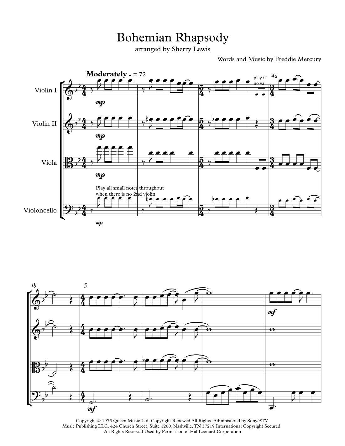 Bohemian Rhapsody (arr. Sherry Lewis)