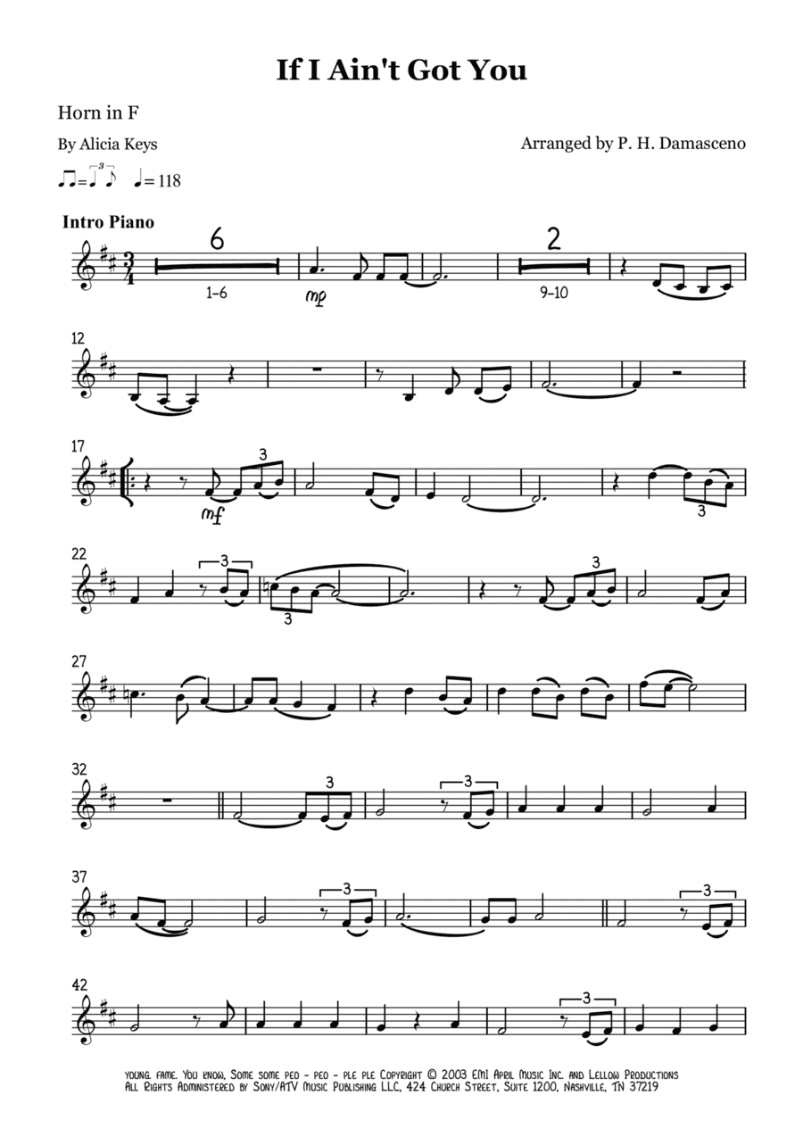 If I Ain't Got You (arr. P.H. Damasceno)