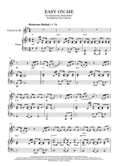 Easy On Me (arr. Terry Cathrine)