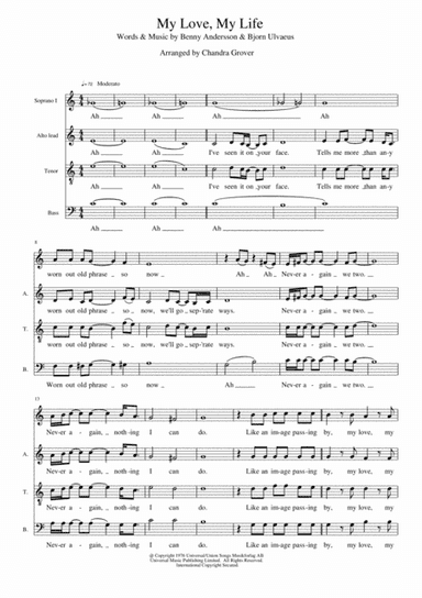 My Love My Life (arr. Chandra Grover)
