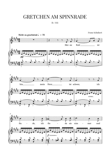 Gretchen am Spinnrade, D. 118 (C-sharp minor) (arr. Cadenza Editions)
