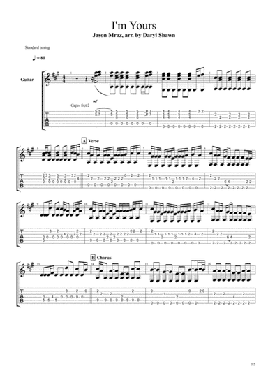 I'm Yours (arr. Daryl Shawn)