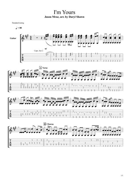 I'm Yours (arr. Daryl Shawn)