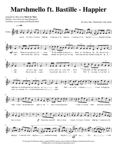 Happier (arr. Mace)