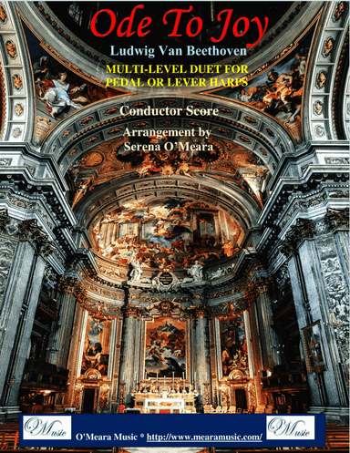 Ode to Joy, Multi-Level Duet for Harps, Conductor Score (arr. Serena O'Meara)