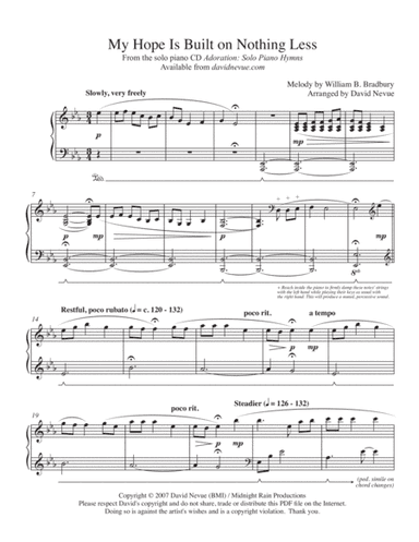 My Hope Is Built on Nothing Less (aka On Christ, the Solid Rock I Stand) (arr. David Nevue)