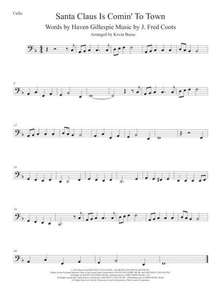 Santa Claus Is Comin' To Town (arr. Kevin Busse)