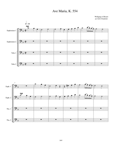 Mozart - Ave Maria (arr. Kenneth D. Friedrich)