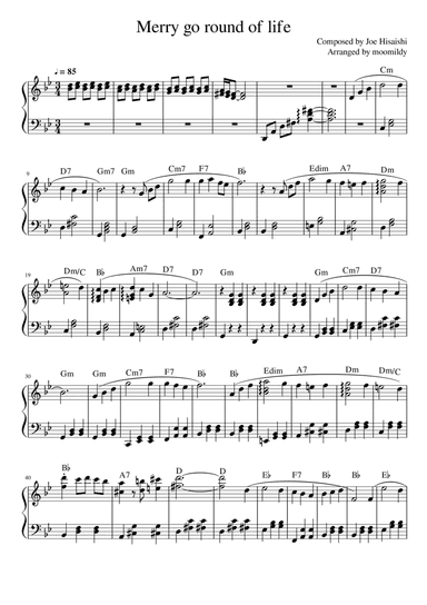 Merry-go-round Of Life (arr. moomildy)