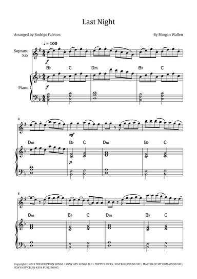 Last Night (arr. Rodrigo Faleiros)