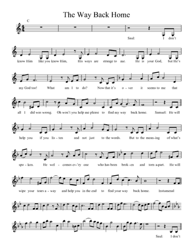 The Way Back Home (King Saul and Samuel the Prophet) from "The Kings" - ACT 1:Song 9