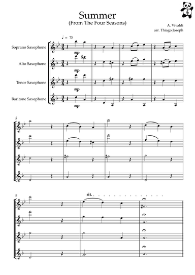 Summer - The Four Seasons (short version) (arr. Thiago Joseph)