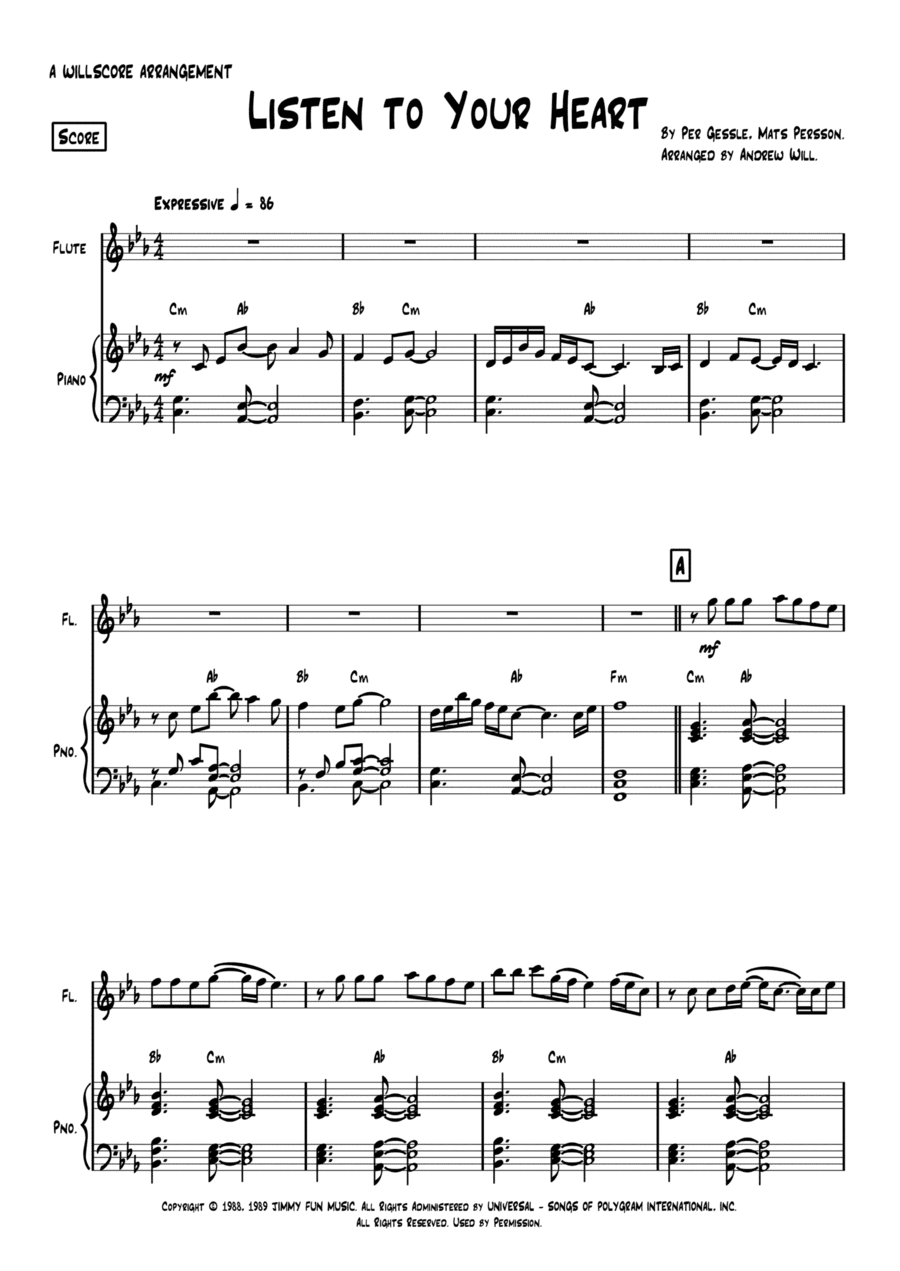 Listen To Your Heart (arr. Andrew Will)