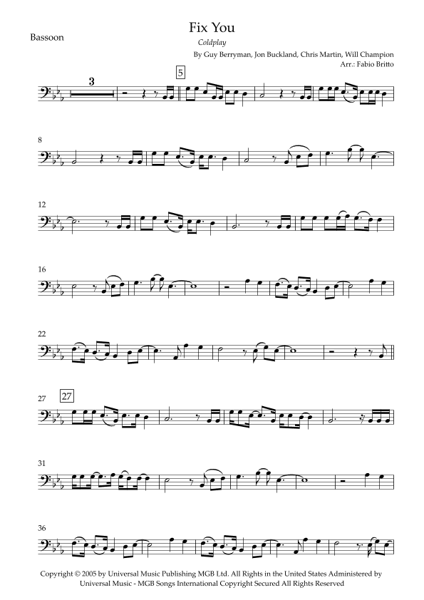 Fix You (arr. Fabio Britto)