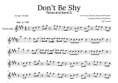 Don't Be Shy (arr. Musikeo)