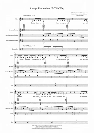 Always Remember Us This Way (arr. Kevin P Holdgate)