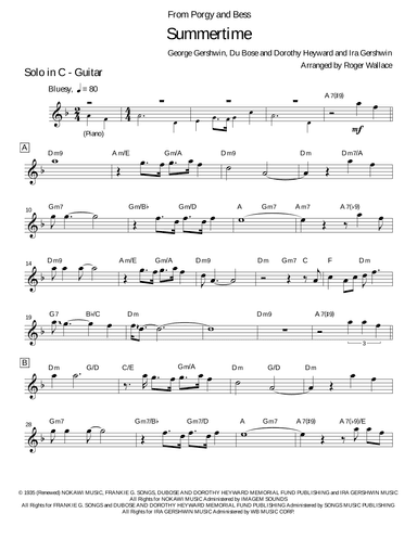 Summertime (arr. Roger Wallace)