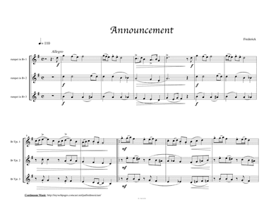 Announcement (Trumpet Trio)