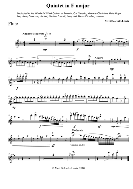 Woodwind Quintet in F major