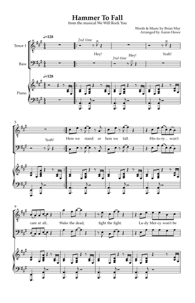 Hammer To Fall (arr. Aaron Howe)