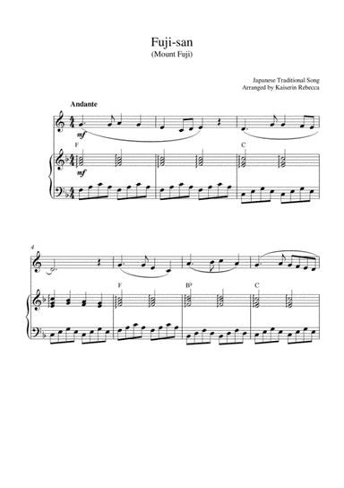 Fuji-san (Mount Fuji) (arr. Kaiserin Rebecca)
