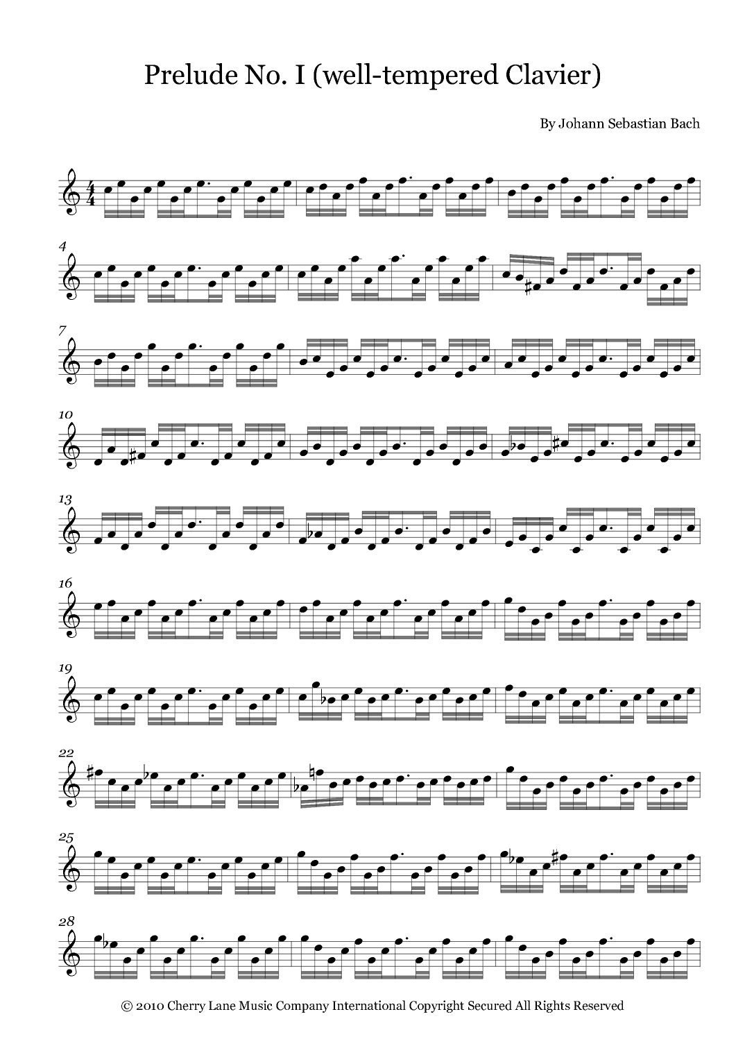 Prelude No. I (well-tempered Clavier) (arr. Fernanda Moura)