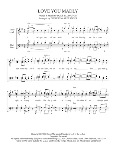Love You Madly (arr. Patrick McAlexander)