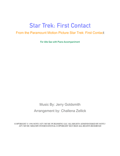 Star Trek(r) First Contact (arr. Challena Zellick)