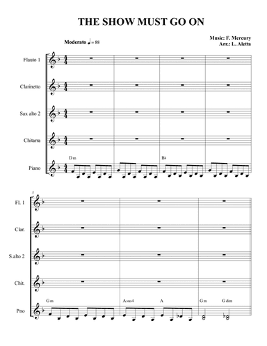 The Show Must Go On (arr. Luca Aletta)