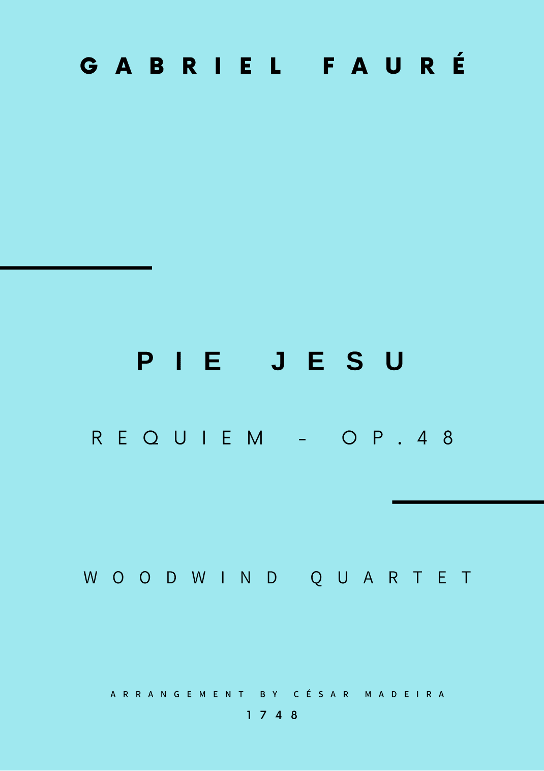 Pie Jesu (Requiem, Op.48) - Woodwind Quartet (Full Score) - Score Only (arr. César Madeira)