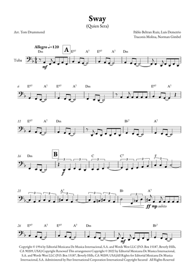 Sway (quien Sera) (arr. Tom Drummond)