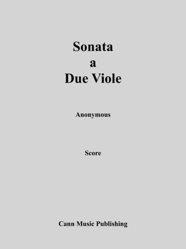 Duet for Two Violas (arr. Cann Music Publishing)
