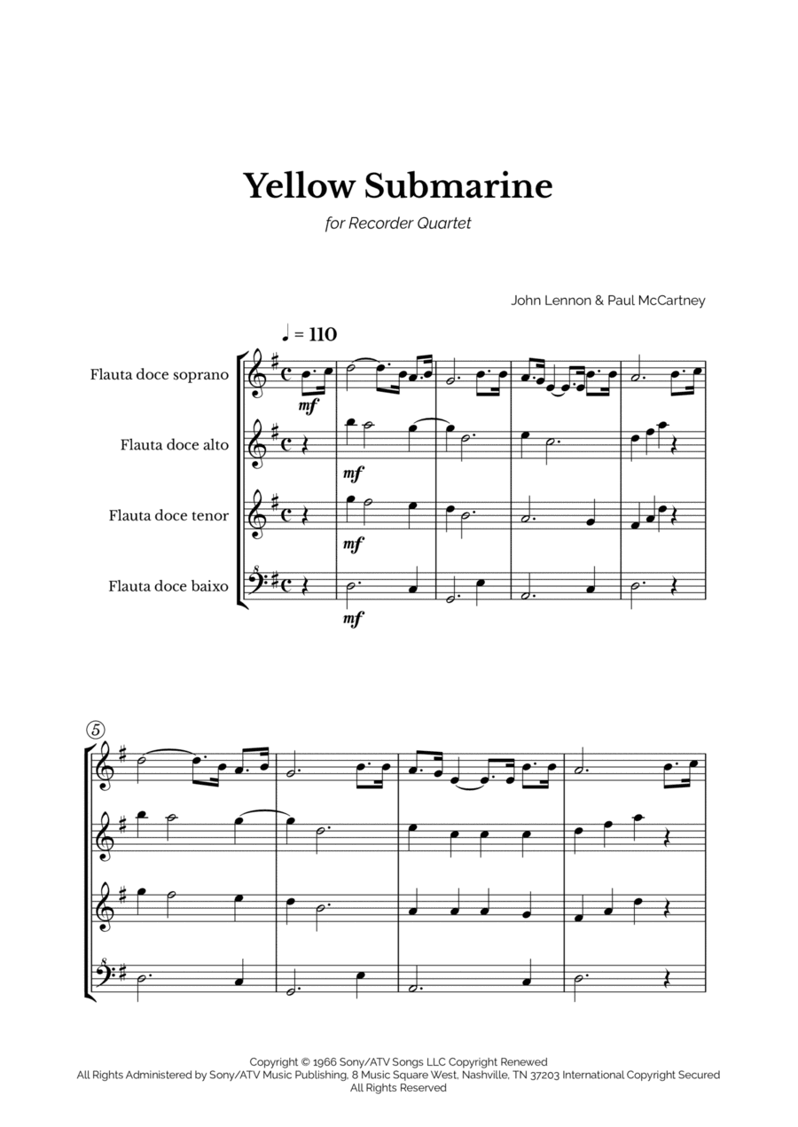 Yellow Submarine (arr. Marcos Soares)