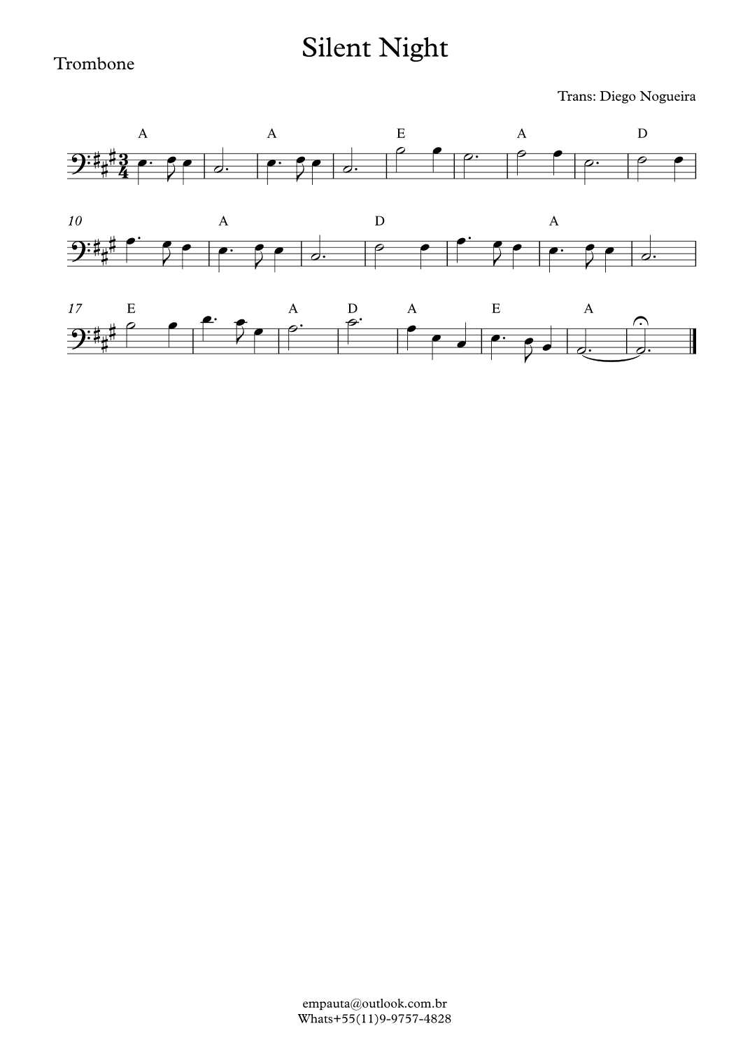 Silent Night (arr. DIEGO NOGUEIRA DE SIQUEIRA)