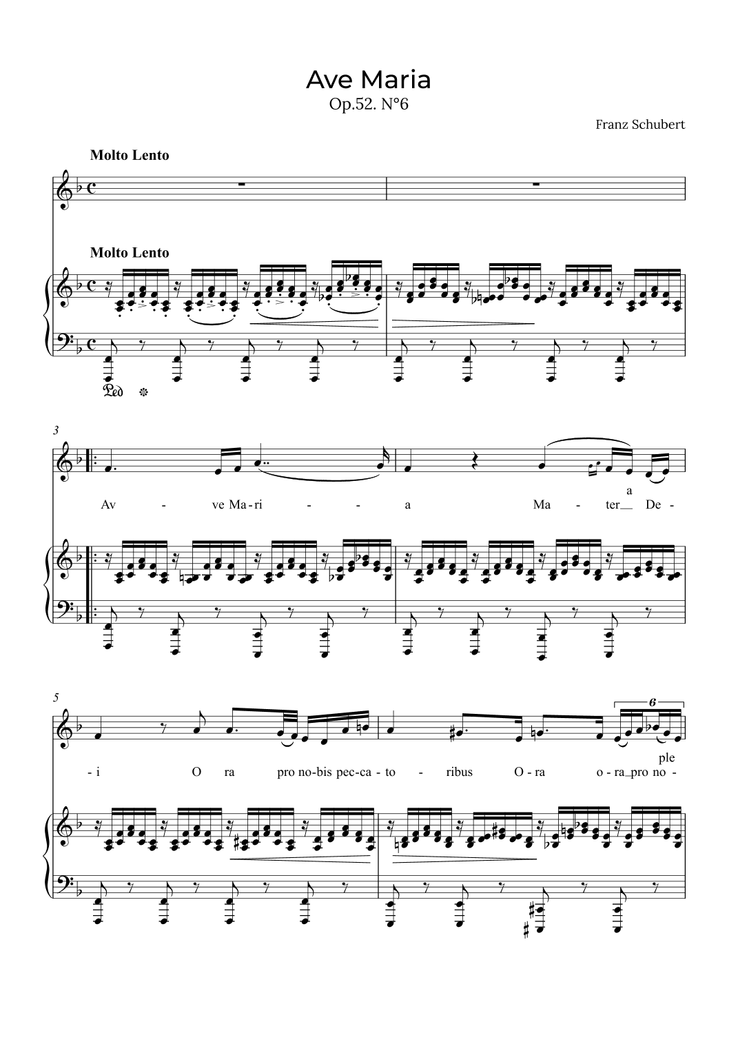Ave Maria Schubert - Contralto in F (arr. Alex Nunes Rodrigues)