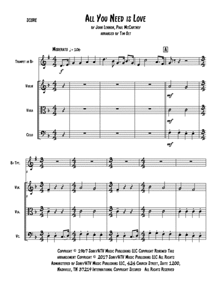 All You Need Is Love (arr. Tim Olt)