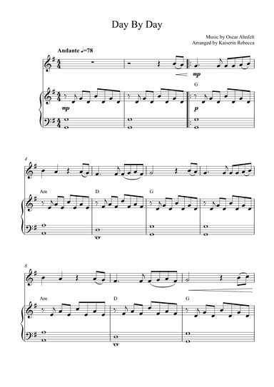 Day By Day (arr. Kaiserin Rebecca)