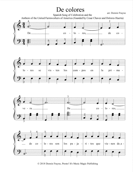 De colores (arr. Dennis Frayne)