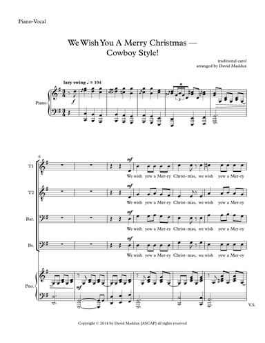 We Wish You A Merry Christmas — Cowboy Style! (arr. David Maddux)