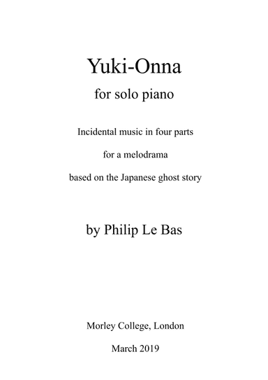 Yuki-Onna (piano solo)