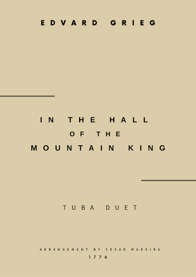 In The Hall Of The Mountain King - Tuba Duet (Full Score and Parts) (arr. César Madeira)