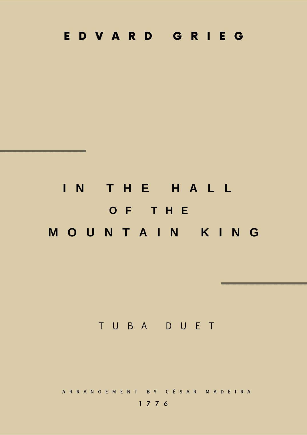 In The Hall Of The Mountain King - Tuba Duet (Full Score and Parts) (arr. César Madeira)